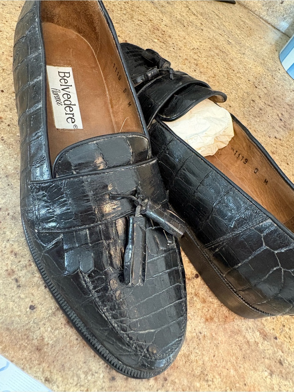 Belvedere Florence  100% croc & Leather Tassel Loafers for Men